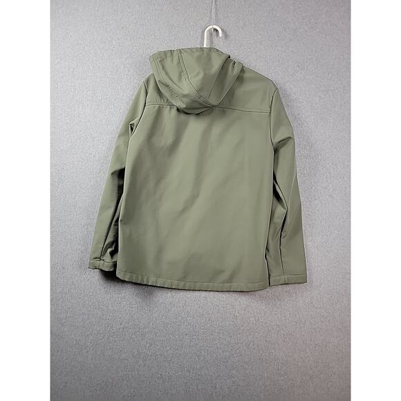 Hurley Army Green LS Windproof 3 Layer Tech Full Zip Hooded Jacket Men's Medium - Picture 6 of 12
